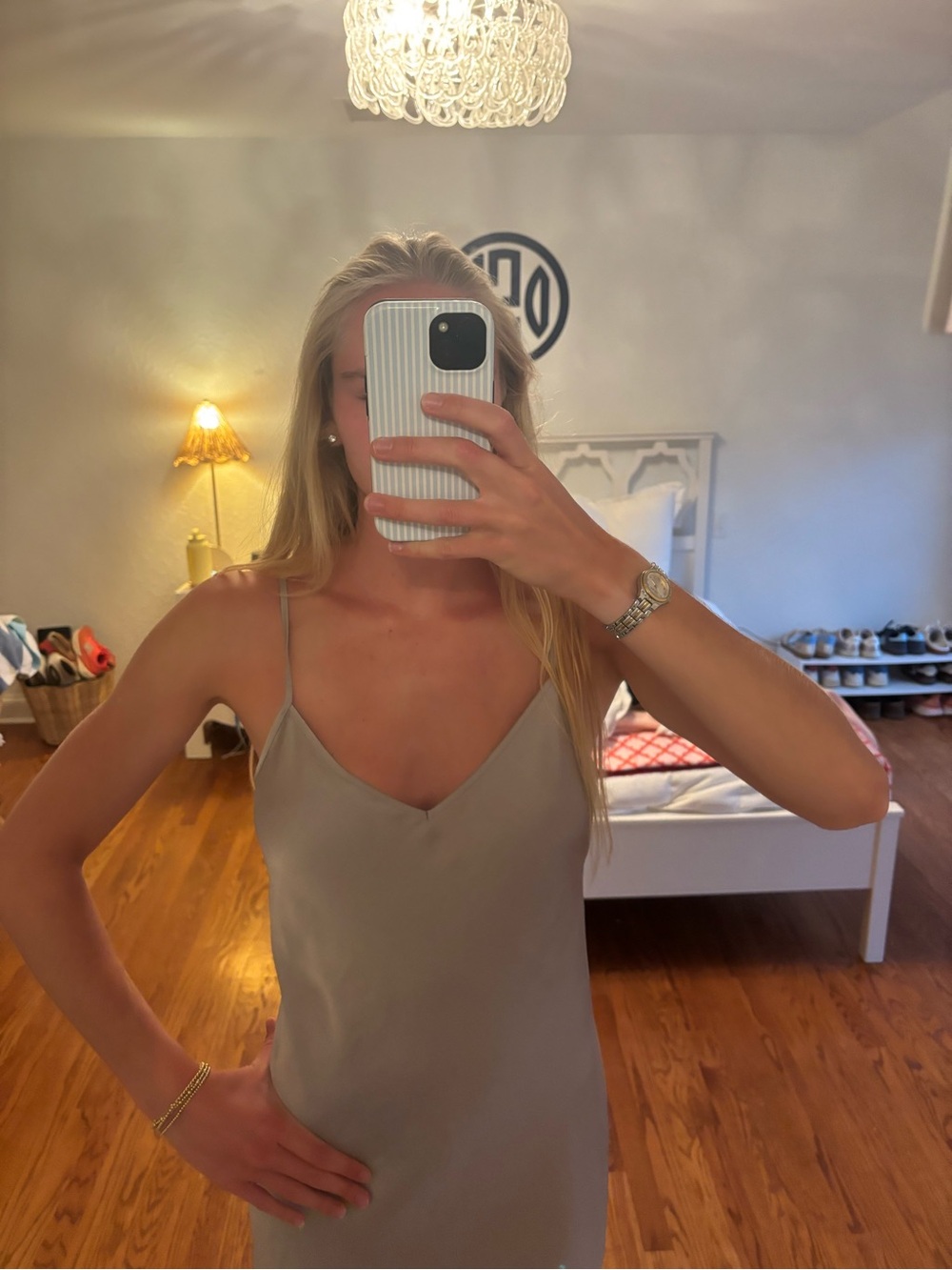 Women’s Aritzia gray midi dress